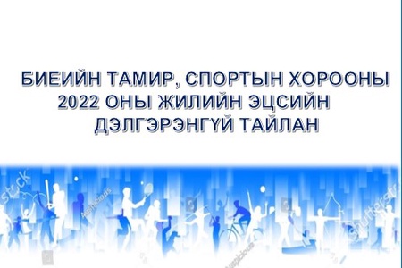 2022 оны жилийн эцсийн дэлгэрэнгүй тайлан