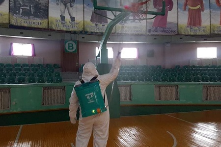 Спорт заал, фитнесст ариутгал, халдваргүйтгэл хийлээ.