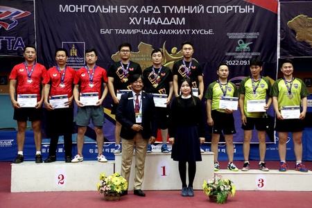 Монголын бүх ард түмний спортын XV наадамд ширээний теннис