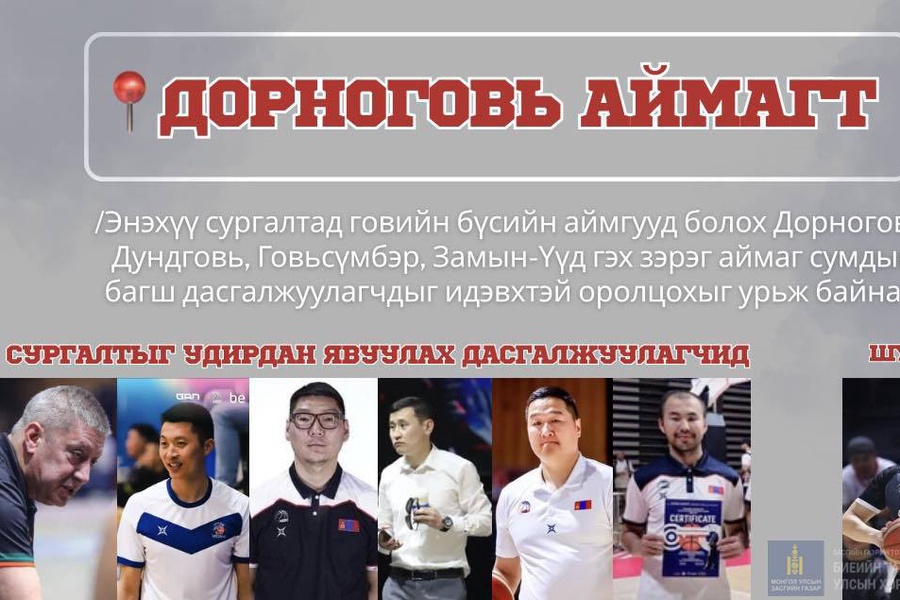 👨‍🏫”COACH CLINIC” ГОВИЙН БҮСЭД БОЛНО.