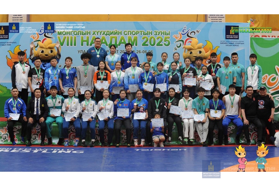 МОНГОЛЫН ХҮҮХДИЙН СПОРТЫН VIII ИХ НААДМЫН ЧӨЛӨӨТ БӨХИЙН ТЭМЦЭЭН 2025.06.03-05-НЫ ӨДРҮҮДЭД БАЯНГОЛ ДҮҮРГИЙН СПОРТЫН ОРДОНД АМЖИЛТТАЙ БОЛЖ ӨНДӨРЛӨЛӨӨ